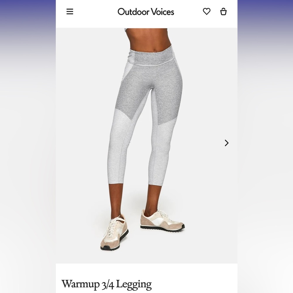 Outdoor Voices Warmup Legging 3/4 Length - Navy Color Size Small